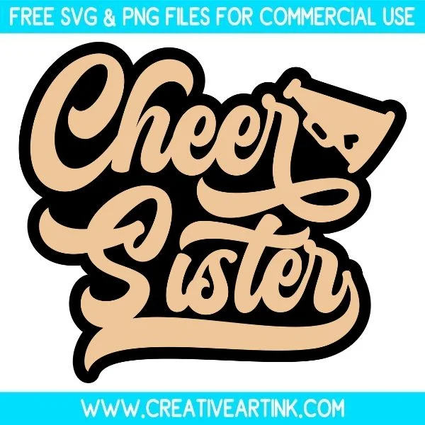 Cheer Sister SVG – Free SVG Files | Creativeartink.com
