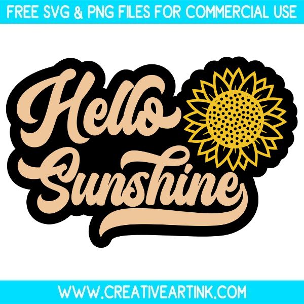 Free Hello Sunshine SVG Cut File