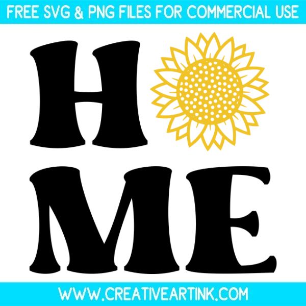 Free Home Sunflower SVG Cut File