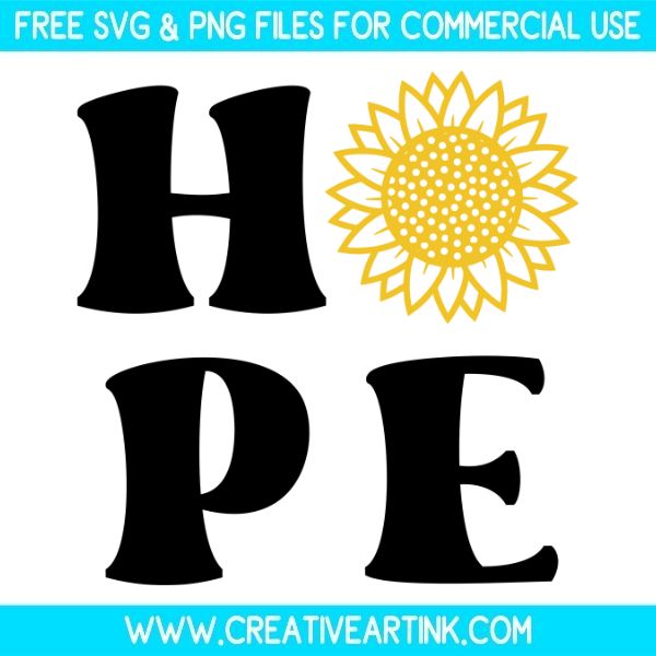 Free Hope Sunflower SVG Cut File