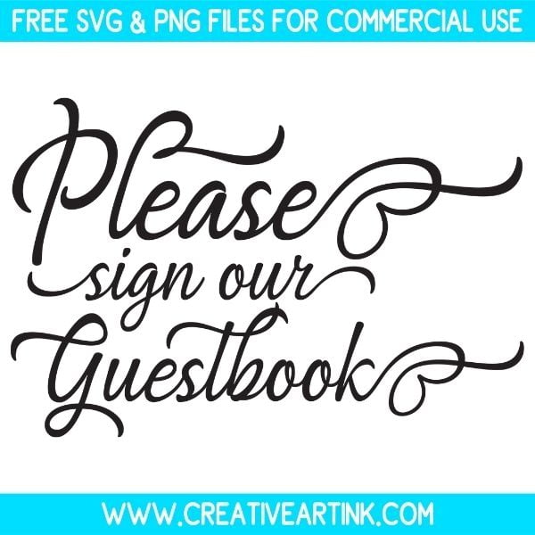 Free Please Sign Our Guestbook SVG Cut File