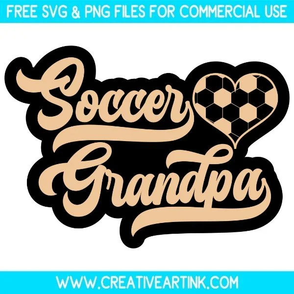 Free Soccer Grandpa SVG Cut File
