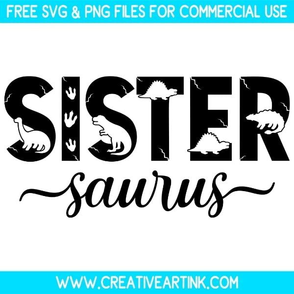 Free Sistersaurus SVG & PNG Download