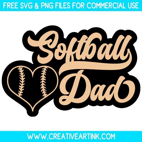 Free Softball Dad SVG Cut File