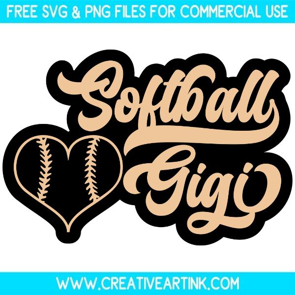 Free Softball Gigi SVG Cut File