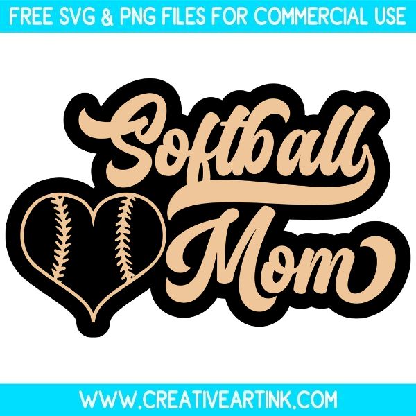 Free Softball Mom SVG Cut File