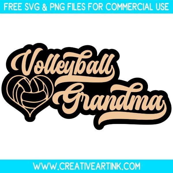Free Volleyball Grandma SVG Cut File