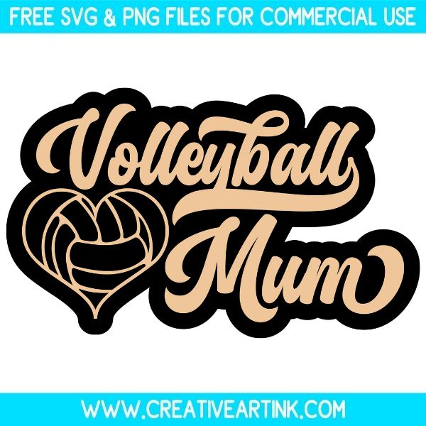 Free Volleyball Mum SVG Cut File