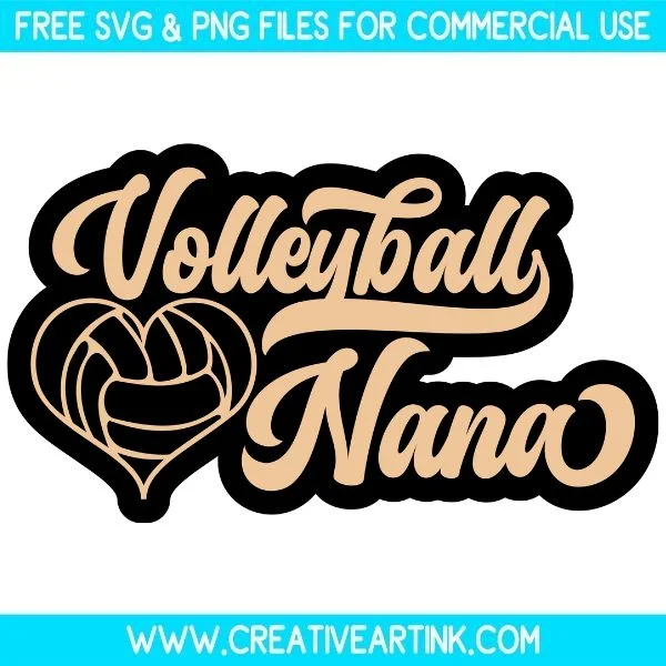 Free Volleyball Nana SVG Cut File
