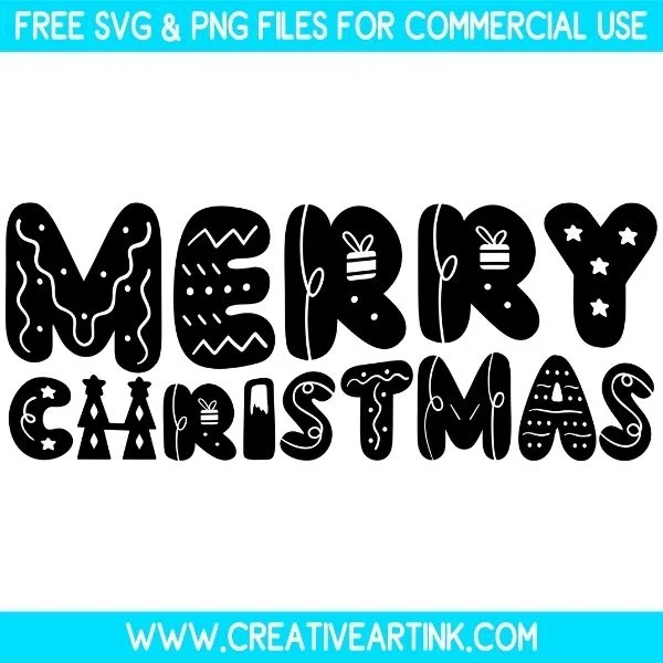 Free Merry Christmas SVG Cut File