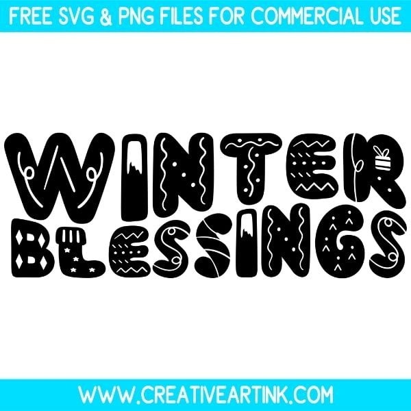 Free Winter Blessings SVG Cut File