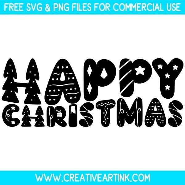 Free Happy Christmas SVG Cut File