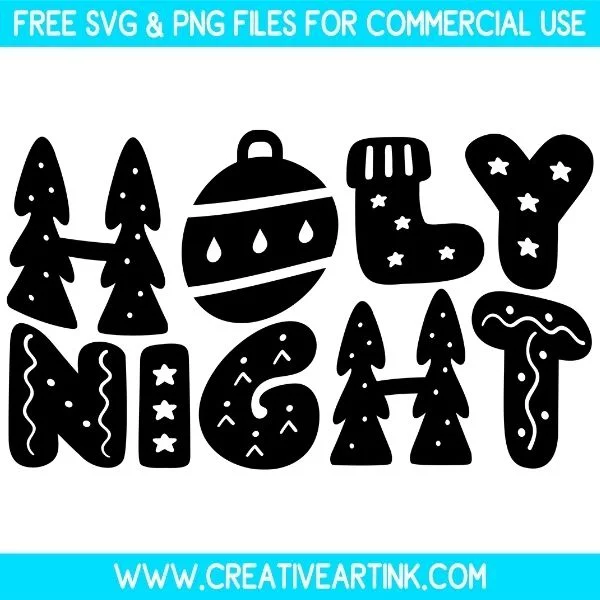 Free Holy Night SVG Cut File