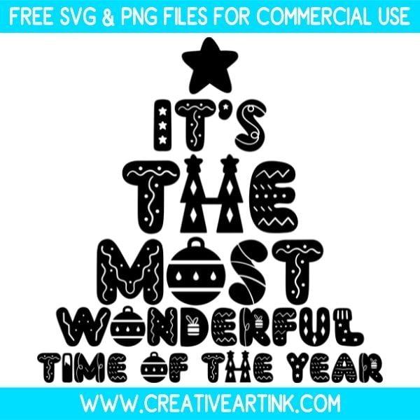 Free It's The Most Wonderful Time Of The Year SVG