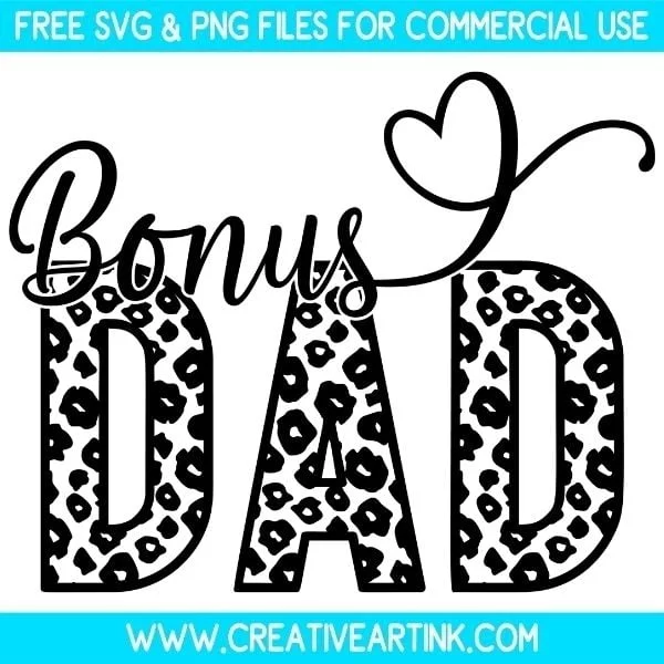 Free Leopard Print Bonus Dad SVG & PNG