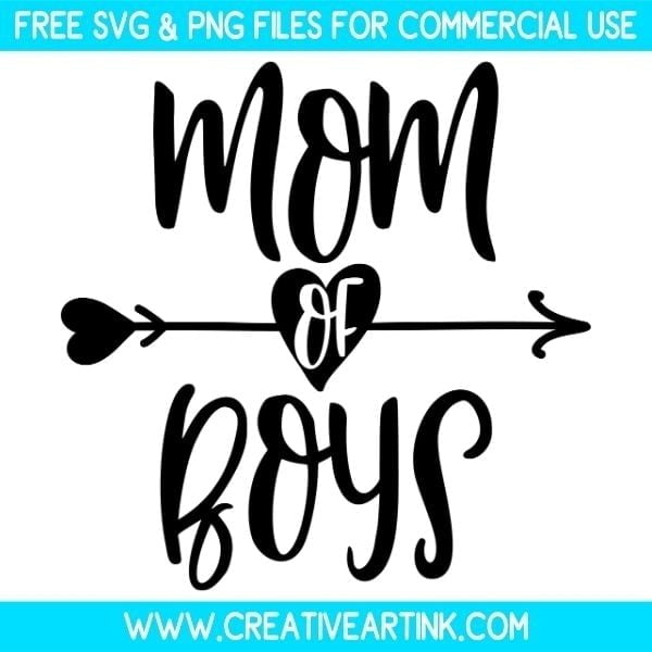 Free Mom Of Boys SVG & PNG