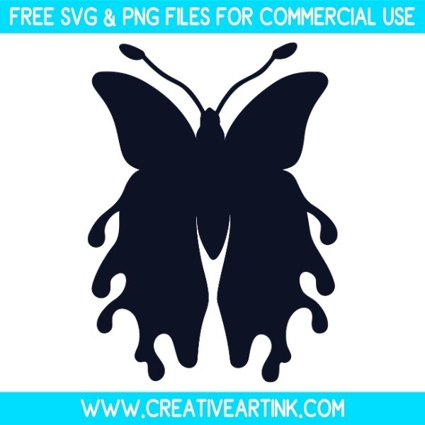 Butterfly Silhouette Free SVG & PNG Clipart Download