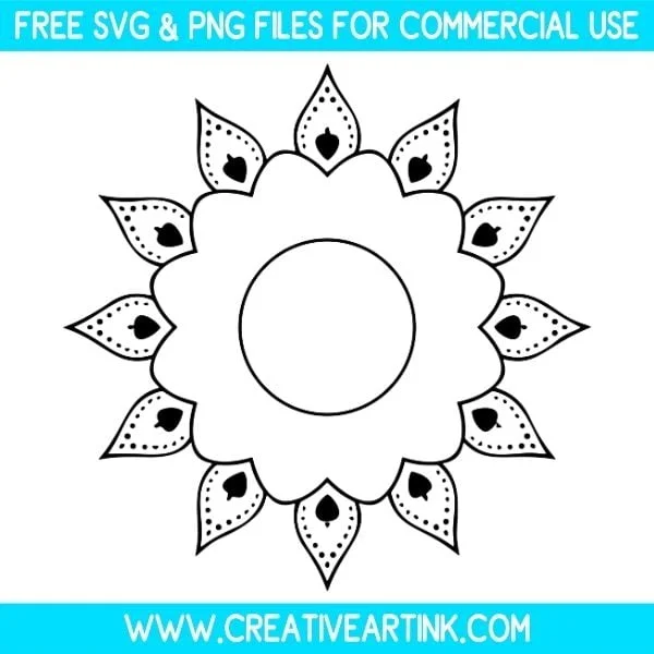 Flower Outline Free SVG & PNG Clipart