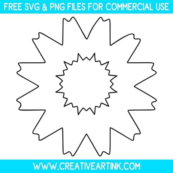 Flower Template Free SVG & PNG Clipart
