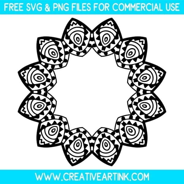 Mandala Monogram SVG & PNG Clipart Free