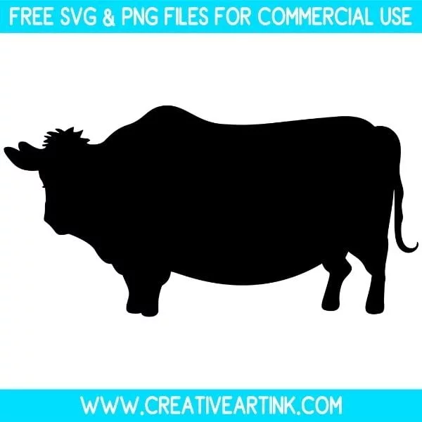 Cow Silhouette SVG & PNG Clipart Images Free Download