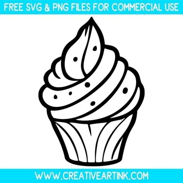 Cupcake Outline SVG & PNG Clipart Images Free Download