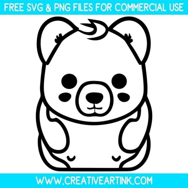 Cute Bear SVG & PNG Clipart Images Free Download
