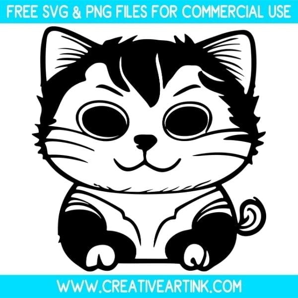 Cute Cat SVG & PNG Clipart Images Free Download