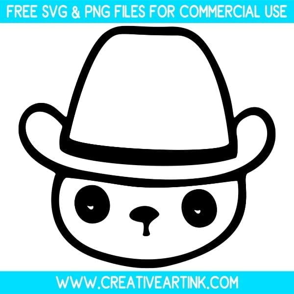 Cute Cowboy face SVG & PNG Clipart Images Free Download