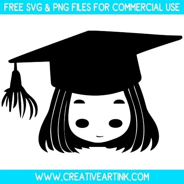 Cute Girl Graduate SVG & PNG Clipart Images Free Download