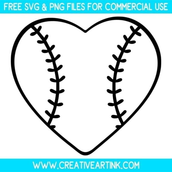 Heart Baseball SVG & PNG Clipart Images Free download