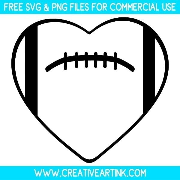 Heart Football SVG & PNG Clipart Images Free download