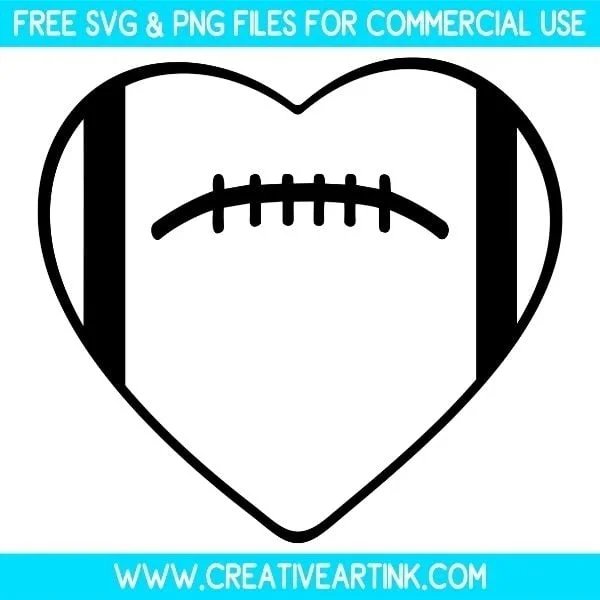Heart Football SVG & PNG Clipart Images Free download