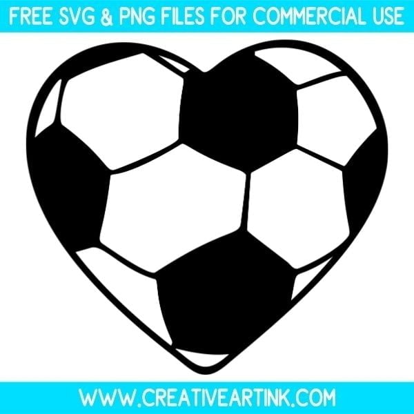 Heart Soccer Ball SVG & PNG Clipart Images Free