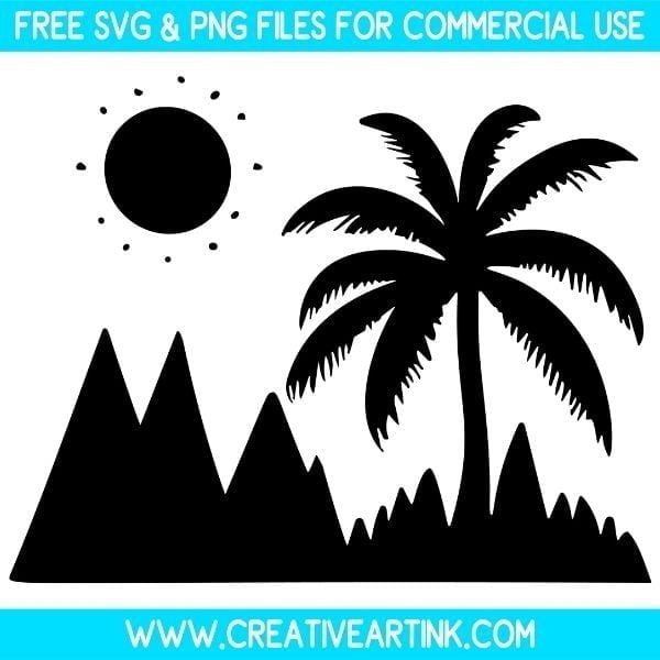 beach Palm tree SVG & PNG Clipart Images Free Download
