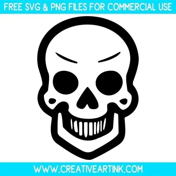 Skull SVG outline & PNG Clipart Images Free Download