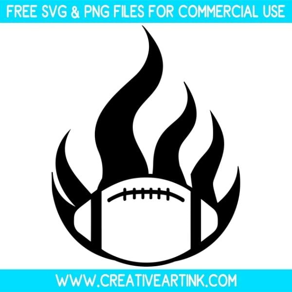 Football Fire Flame Theme SVG & PNG Clipart Free Download