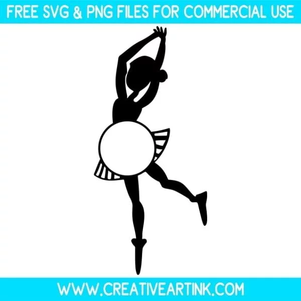 Ballerina Circle Monogram SVG & PNG Images Free Download