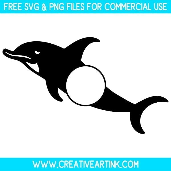 Dolphin Circle Monogram SVG & PNG Images Free Download