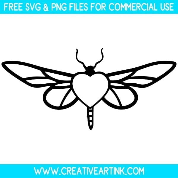 Dragonfly Monogram SVG & PNG Images Free Download