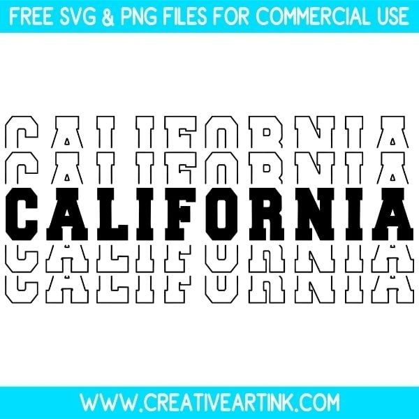 California SVG Cut & PNG Images Free Download