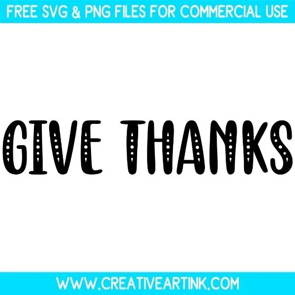 Give Thanks SVG & PNG Clipart Images Free Download