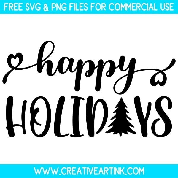 Happy Holidays SVG & PNG Clipart Images Free Download