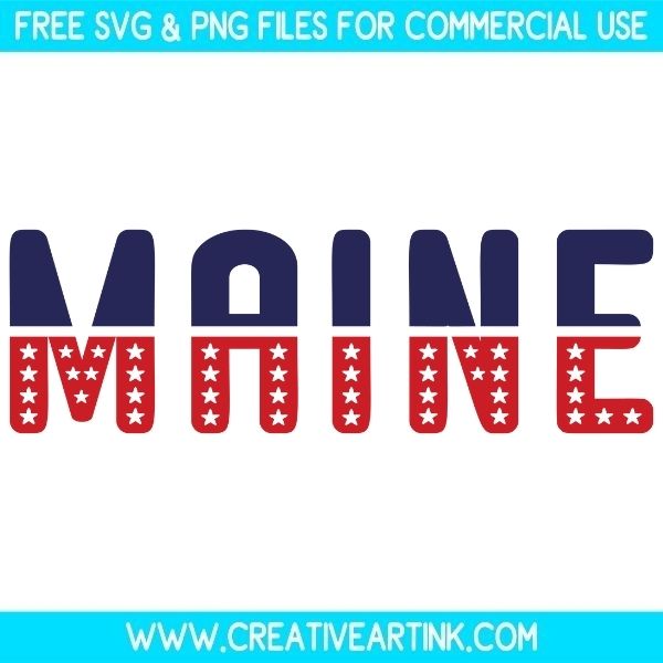 Maine SVG & PNG Images Free Download