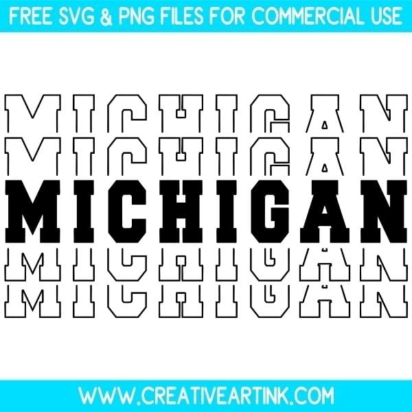 Michigan SVG Cut & PNG Images Free Download