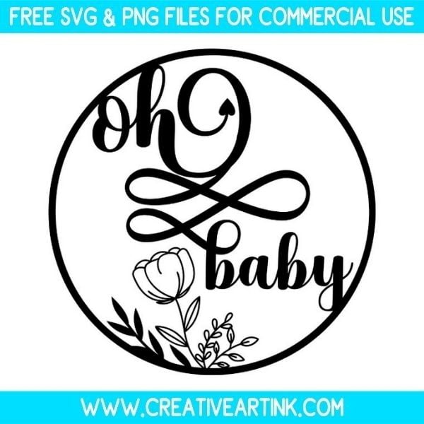 Floral Oh Baby SVG – Free SVG Files | Creativeartink.com