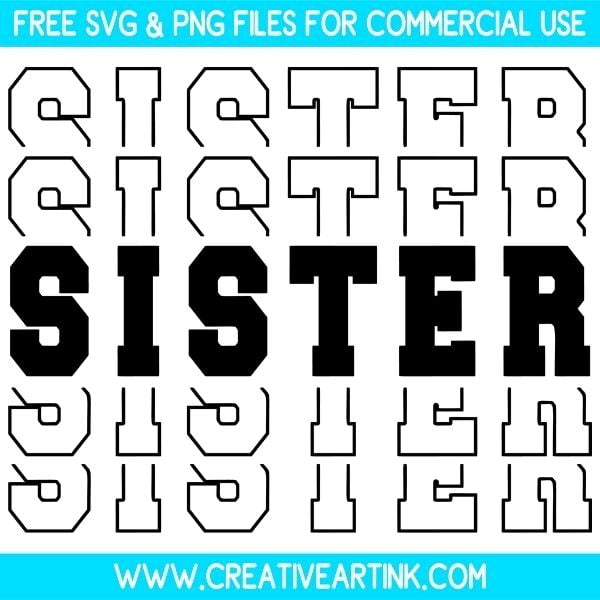 Sister SVG Cut & PNG Images Free Download