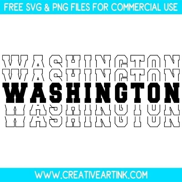 Washington SVG Cut & PNG Images Free Download