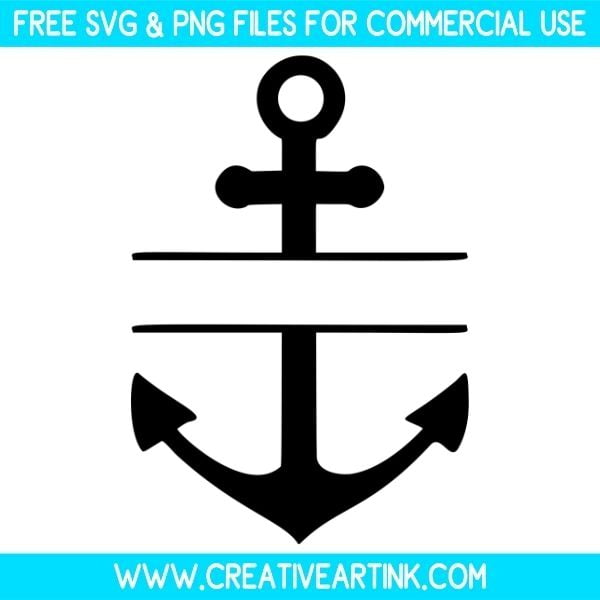 Anchor Split Monogram Free SVG & PNG Images Download