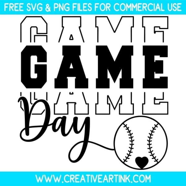 Baseball Game Day Free SVG & PNG Images Download